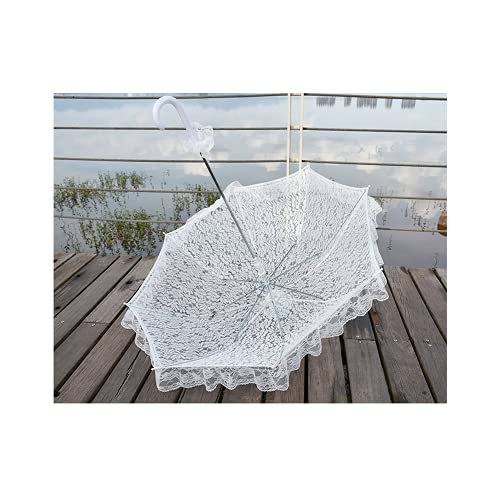 Preisvergleich Produktbild AXB Spitze Regenschirm, handgefertigte Westertil-Spitzendschirm, Brautjungfer schmückt einen kleinen Regenschirm für Hochzeitserscheinungs-Requisiten (rein handgefertigt)