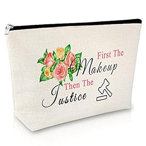 Lawyer Appreciation Gifts Cosmetic Bag Law Student Graduation Gift Funny Birthday Gifts for Lawyer Makeup Bag Future…