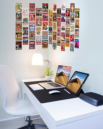 Image of Pack of 54 Rockband Wall Collage Kit Posters - 4 x 6 Inches Wall Decor Poster - Wall Art For Bedroom, Living room, Office - 1 Tissue Tape