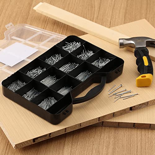 Mr. Pen- Nail Assortment Kit, 1500 Pcs, Assorted 12 Sizes Brad Head and Flat Head Nails, Small Nails for Hanging Pictures, Picture Hanging Nails, Finishing Nails, Picture Nails, Hardware Nails 7 Mr. Pen- Nail Assortment Kit, 1500 Pcs, Assorted 12 Sizes Brad Head and Flat Head Nails, Small Nails for Hanging Pictures, Picture Hanging Nails, Finishing Nails, Picture Nails, Hardware Nails - Image 7