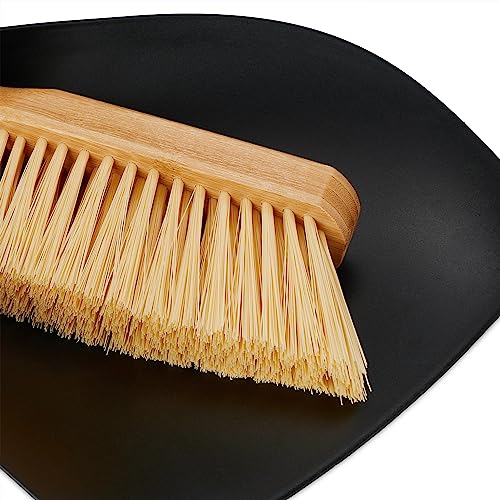 Recogedor de mano con cepillo de bambu de gran arrastre para suciedad del hogar 7