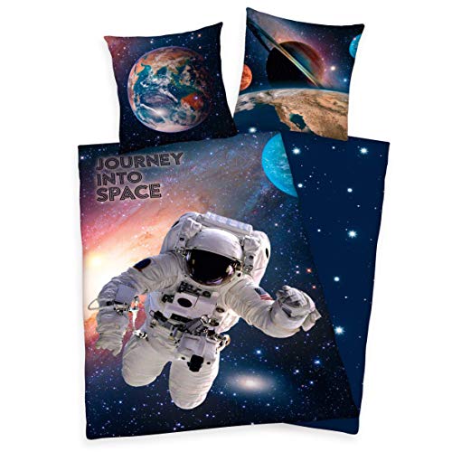 Herding Astronaut Bettwäsche Cosmonaut Weltraum Space Erde Mond Sonne...