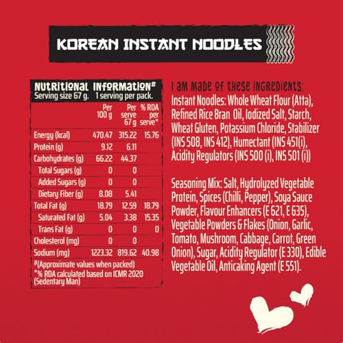 WickedGud Korean Instant Noodles Fiery Pack of 5 · 67 g (335 g total) - Image 3