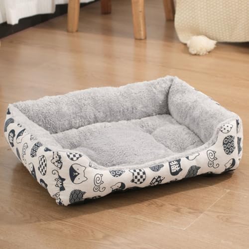 Hixingo Cuccia Cane e Gatto Interno di Peluche, Lettino Cuscino per Cani e Gatti Morbido Lavabile per Grande Medio Piccolo Animali (Gatto,L (60x45cm))