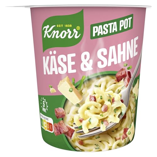 Knorr Pasta Pot Käse & Sahne, 8er Pack (8 x 63g)