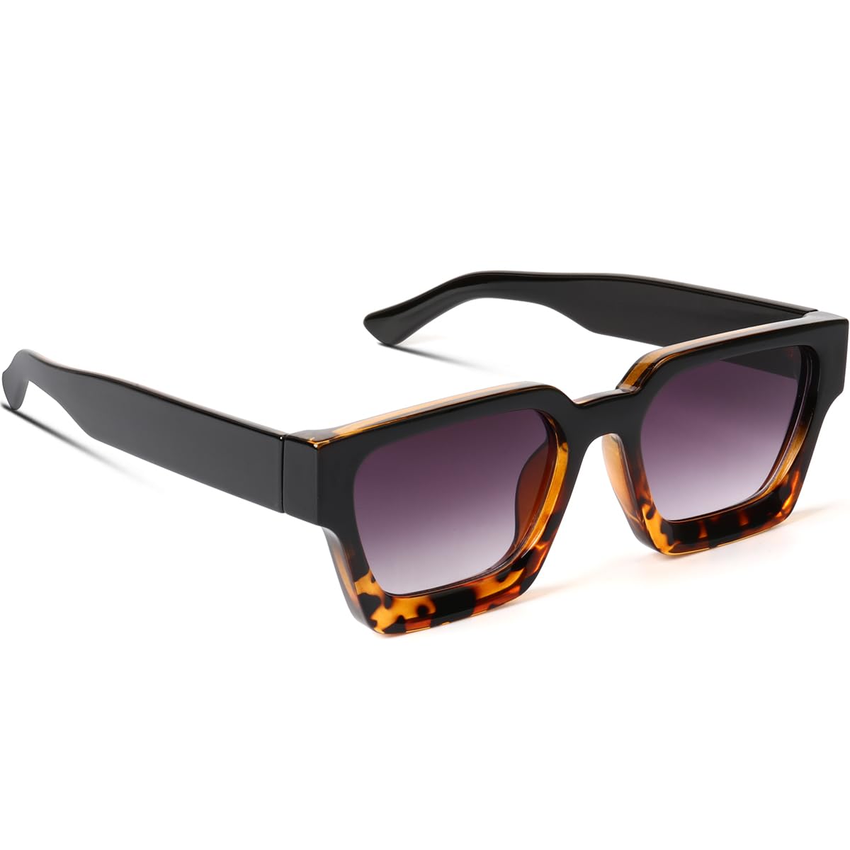 Trendy Square Sunglasses for Men Women Fashion Thick Rectangle Sun Glasses UV Protection Shades Designer Style