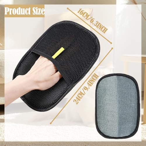 Tierhaarentferner Handschuh, 2 Stück 9.44 * 6.22Zoll Wiederverwendbare Handschuh Katzenhaare Hair Remover Glove, Effektive Tierhaarentfernung für Möbel, Kleidung und Betten