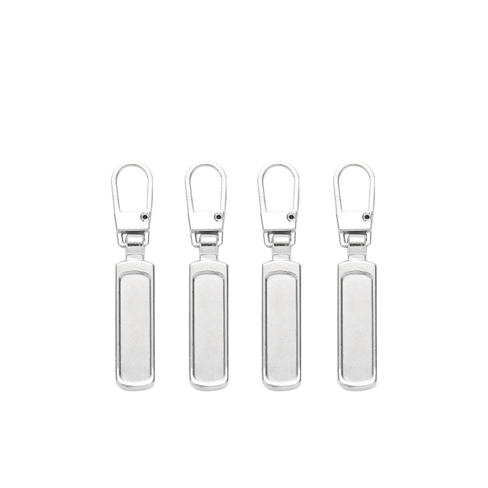 Zip Repair Kits, Zipper Pulls Detachable Replacement Tab Multicolor 4/8 Pcs(Silver,4 Pcs)