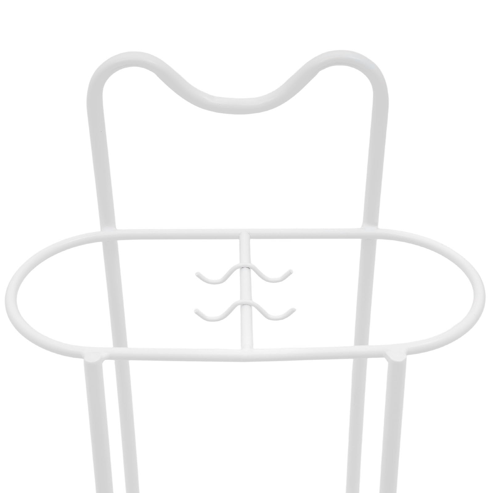 Paragüero de metal, soporte para sombrilla moderno con gancho y bandeja de goteo, organizador de bastones, 30 x 15 x 60 cm (blanco)