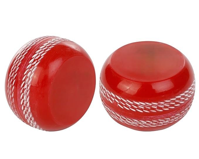 Image of Middling Training Flat Sided incredi Cricket Ball - Red, Nylon Stitched, PVC Exterior, High-Rebound PU Core - Ideal for Training & Matches (Pack of 1)