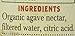 TRES AGAVES Organic Cocktail Ready Agave Nectar for Margaritas - 375 ml