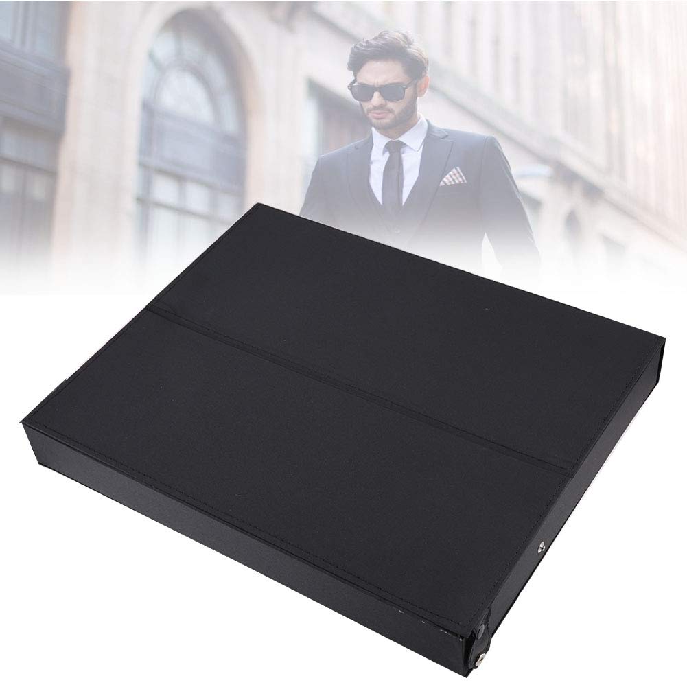 GOTOTOP Brillenbox mit 18 Fächern, Sonnenbrillenaufbewahrung mit Staubschutz, Präsentationsvitrine, Brillenständer, 47 x 37 x 6 cm