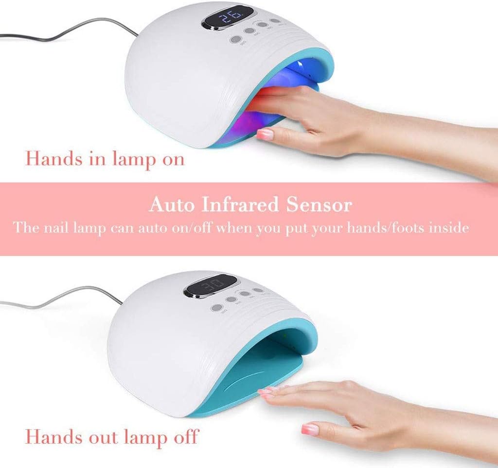 Nail lamp-Professional for Toenail Gel Based Portable Curing Light with Timer Smart Sensor