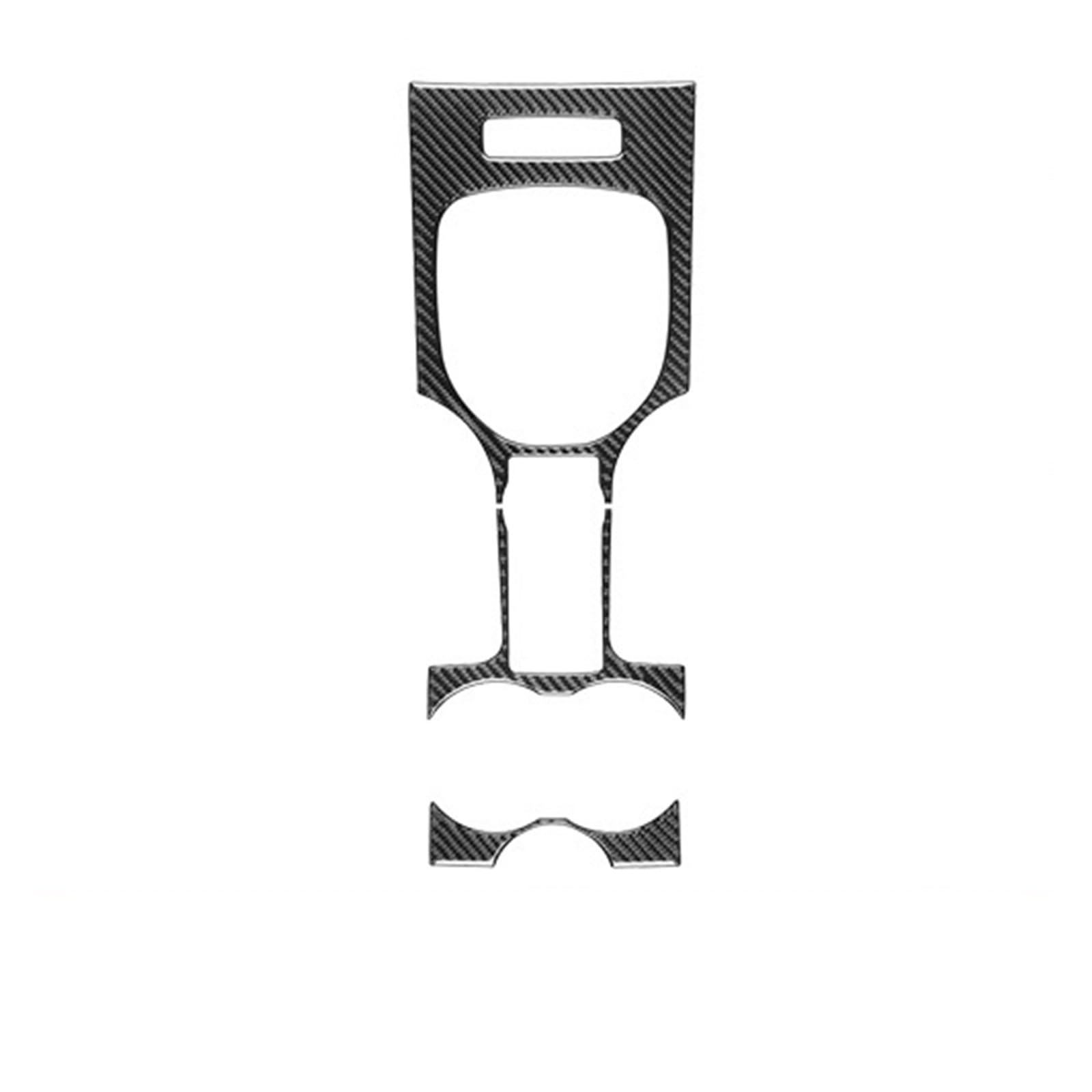 Interior Trim for Holden for Commodore 2006-2012 Gear Shift Cup Holder Panel Cover Car Accessories Sticker Cover Trim Sticker(Yellow Carbon Fiber)