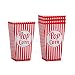 Striped Movie Theater Popcorn Bags - 25 Pack Paper Red Popcorn Boxes - Retro Box Pop Corn Design Candy Container Party Food Favor for Birthdays and Carnival Parties