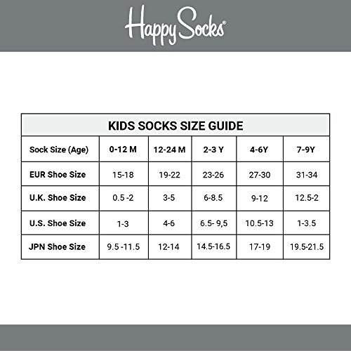 Happy Socks Unisex Kids Stripe Socks, Marine, 4-6