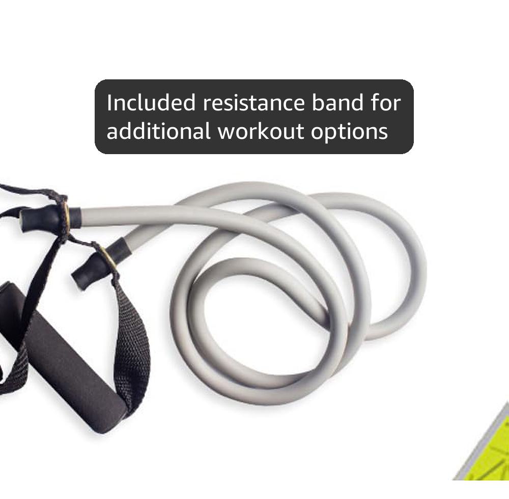 leikefitness Exercise Step Platform, Multifunctional Aerobic Deck with Cord and Adjustable Dumbbell & Weight Bench, Fitness Equipment for Workout Home Gym