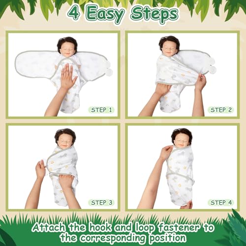 Image of Ramede 6-Pack Preemie Baby Swaddle Blankets with Hats, Breathable 100% Cotton Baby Swaddles, Suitable for Preemie Babies and Newborns, Soft Cotton, Adjustable(Whale,Blue and Green)