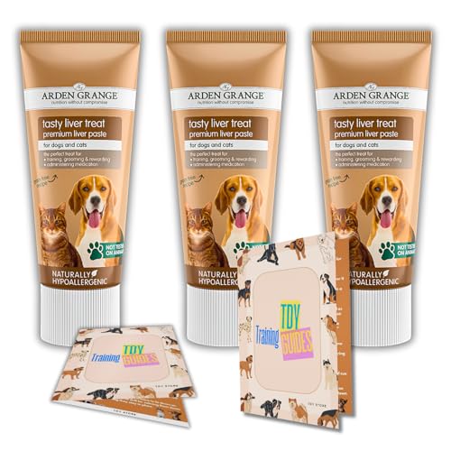 TDY Bundle Arden Grange - Pasta de hígado para perros y gatos, paté de perro sin granos con hígado rico en nutrientes, ayuda ideal para el entrenamiento, solución de administración de medicamentos,
