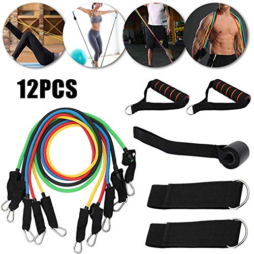 Ryokozashi 12 stks Yoga Weerstand Bands Set Elastische Trek Touw Fitness Sport Apparatuur - Image 7