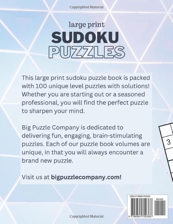 Vista 2 de BigPuzzleCompany - Large Print Sudoku Puzzle - Medium Series, Volume 3