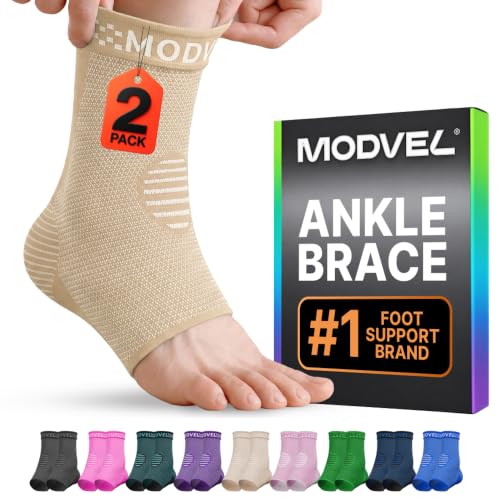 Modvel Foot & Ankle Brace Socks for Sprained Ankle...