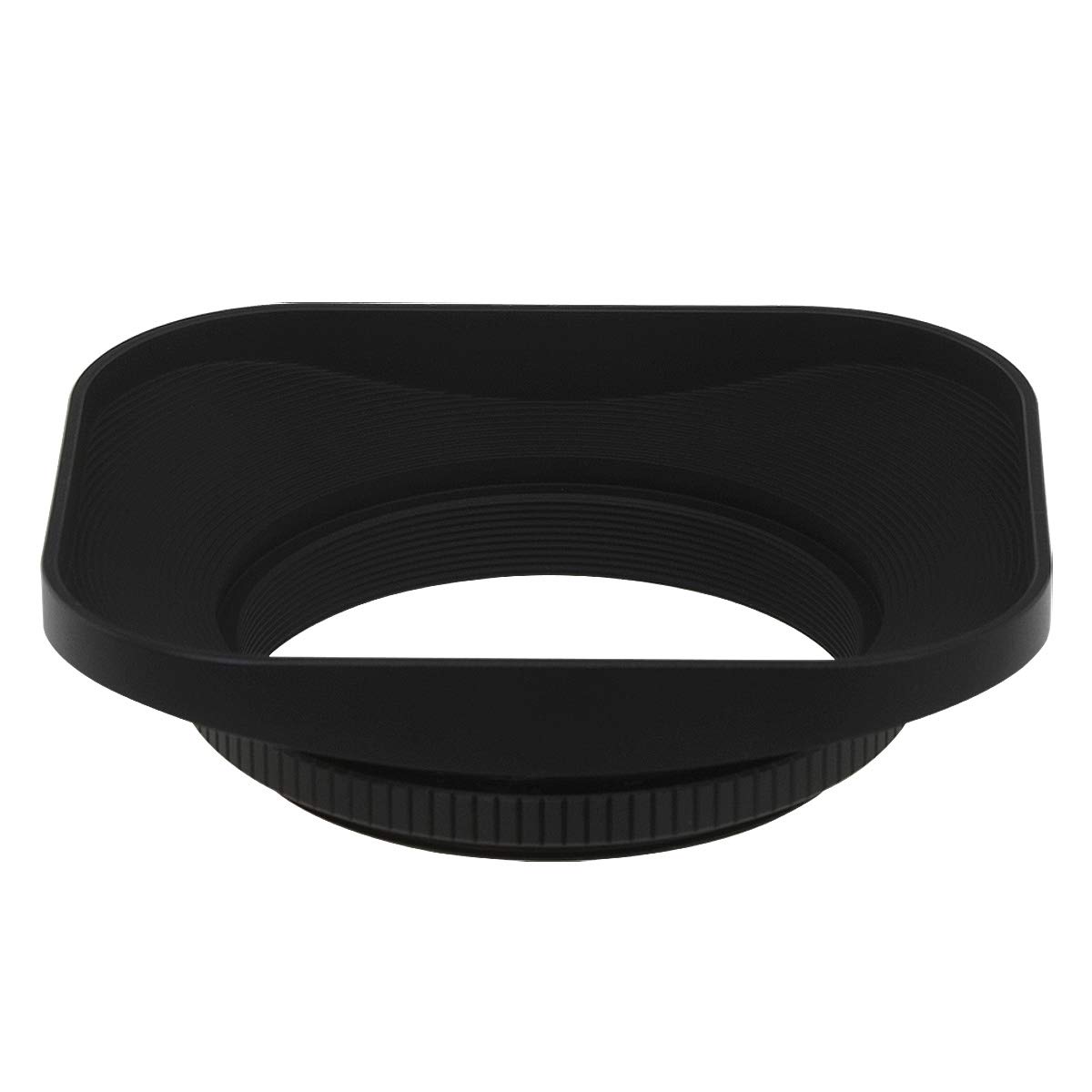 Haoge LH-B46T 46mm Metall Rechteckig Einschrauben Sonnenblende Gegenlichtblende mit Kappe für 46mm Canon Nikon Leica Leitz Zeiss Voigtländer Fujifilm Kamera Objektiv mit 46mm Filtergewinde Schwarz