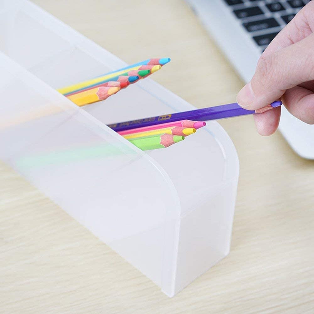 Moderner Schreibtisch-Organizer aus durchsichtigem Acryl, Stift- und Bleistifthalter mit Mehreren Fächern, Schreibwaren-Caddies, unverzichtbar für Büro-/Lehrerbedarf