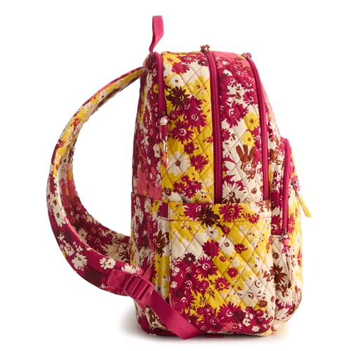 Image of Vera Bradley Women's Premium Cotton Large Bancroft Backpack, Starstruck Daisies, One Size