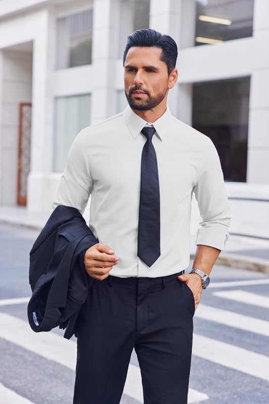 COOFANDY Mens Dress Shirts Long Sleeve Regular Fit Formal Shirts Business Casual Button Down Shirts2