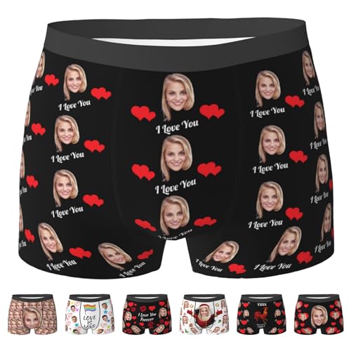 Custom Personalized Underwear for Men, Custom Men's Underwear Boxer Shorts with Face, Personalized Gifts For Him
