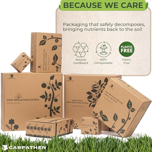 CARPATHEN 1/4 Drip Irrigation Tubing - 100 ft Black Drip Irrigation Hose Perfect for DIY Garden Irrigation System, Hydroponics, Misting, or as Blank Distribution Tubing for Any Garden Project