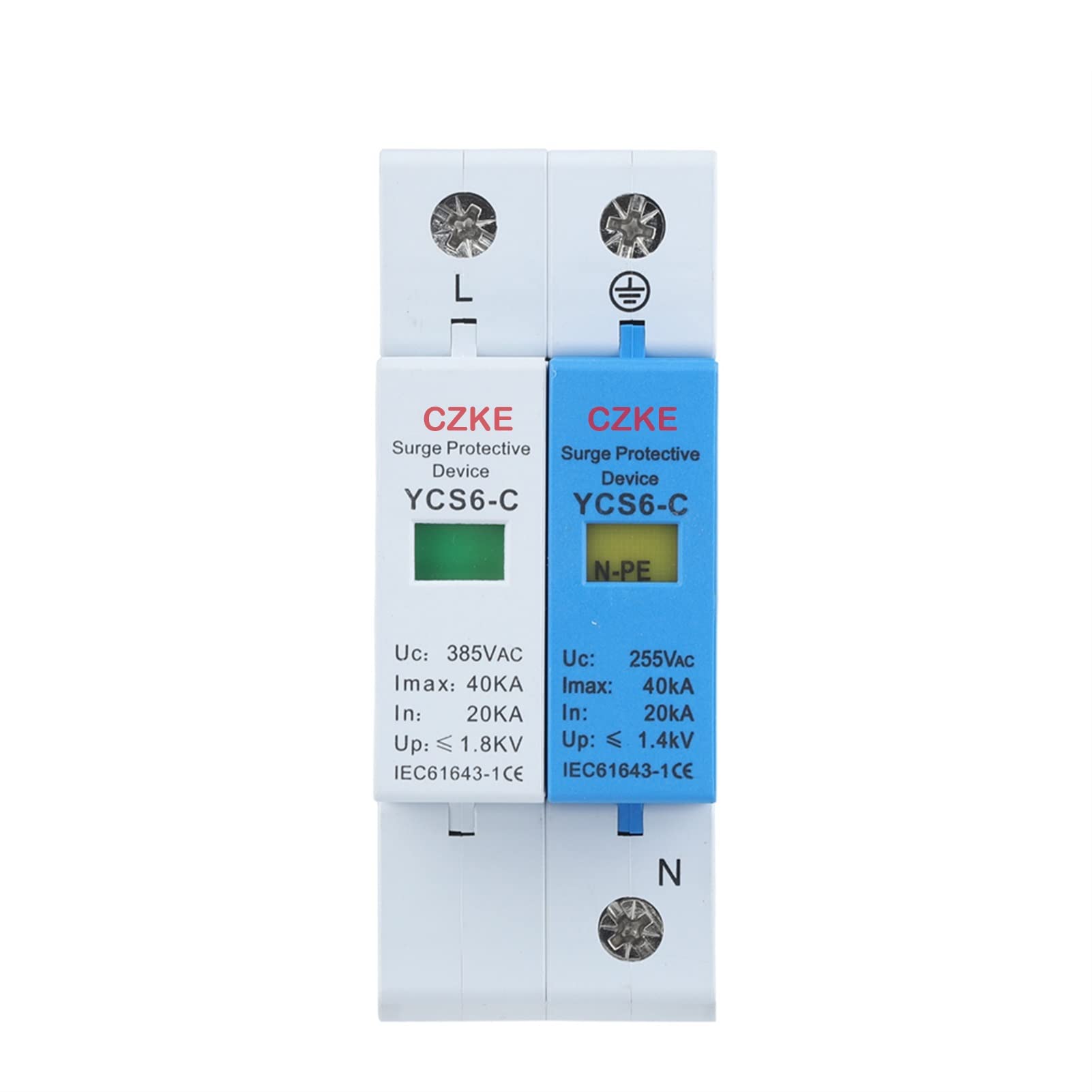 PAKMEZ YCS6-C 1P+NPE 20-40kA AC SPD Protector contra sobretensiones for el hogar Dispositivo de descargador de bajo Voltaje