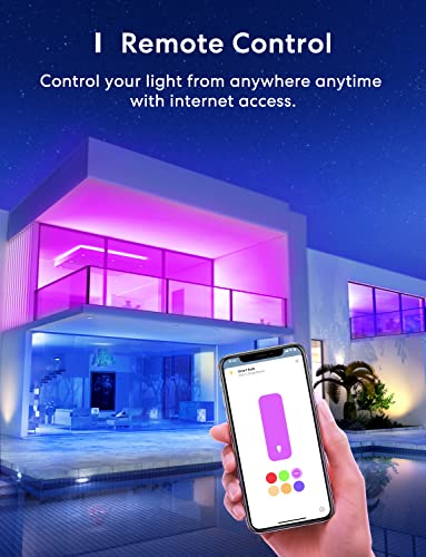 meross Glühbirne E27 Funktioniert mit Alexa, Apple HomeKit, Smart Glühbirne Mehrfarbig & Dimmbar, LED Lampe Kompatibel mit Google Home und SmartThings, RGBWW, 2700-6500K – Bild 5