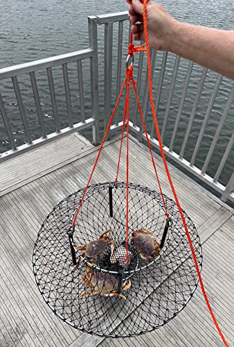 Airfly 4 Arm Harness For Crab Trap With 304 Stainless Steel Hooks And Buoy Float, Combo (Rope) #TOP2