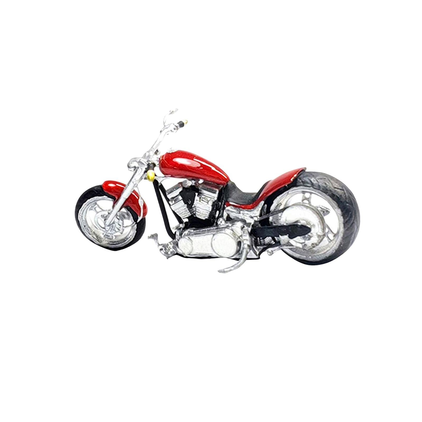 Figure Realistiche di Motociclette Dipinte in 1/64 per Diorami Ferroviari, Modellini di Veicoli per La Decorazione di Scene, Rosso