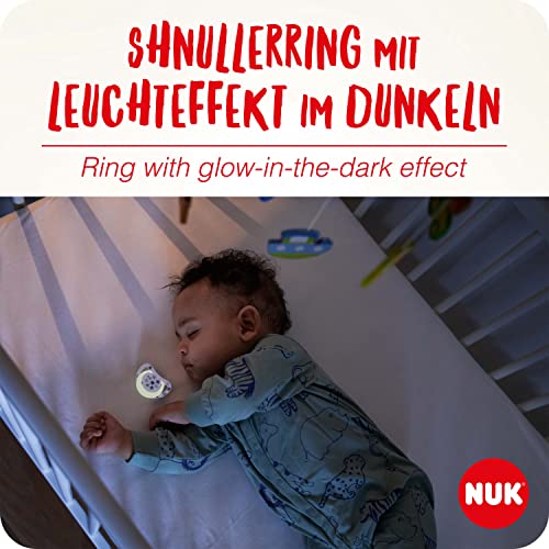 NUK Star Day & Night Babyschnuller | 6-18 Monate | Beruhigt 99 % der Babys | Silikonschnuller… – Ansicht 3