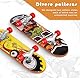 0XBIT Fingerskateboard, 2 Stück Finger Skateboard mit Mattierter Oberfläche, Mini Fingerboard mit Zufälligen Mustern, Anspruchsvolles Design, für als Kleines Geschenk für Teenager