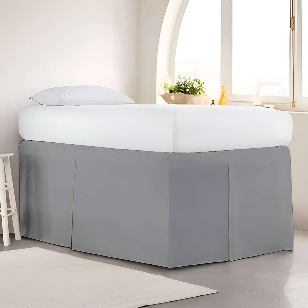 Extra Long Dorm Bed Skirt, Twin XL 32 Inch Drop, Pleated Style