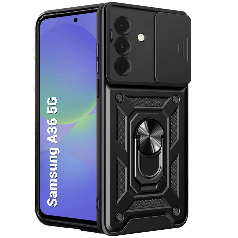 TheGiftKart Tough Armor Bumper Back Cover Case for OnePlus Nord CE 6 5G | Kickstand & Ring Holder | 360 Degree Protection Back Case Cover for OnePlus Nord CE6 (PC & TPU, Sliding Camera Cover, Black) — Amazon image 21