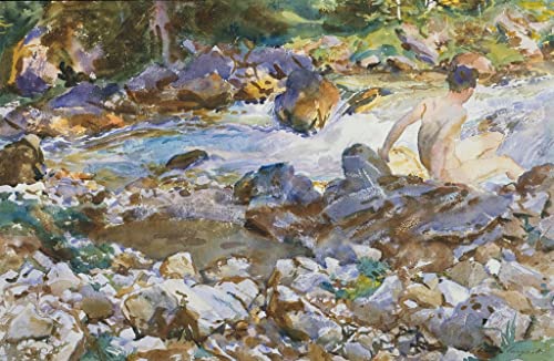 Cuadro Arroyo de montaña Sargent lienzo decorativo de 60x90cm