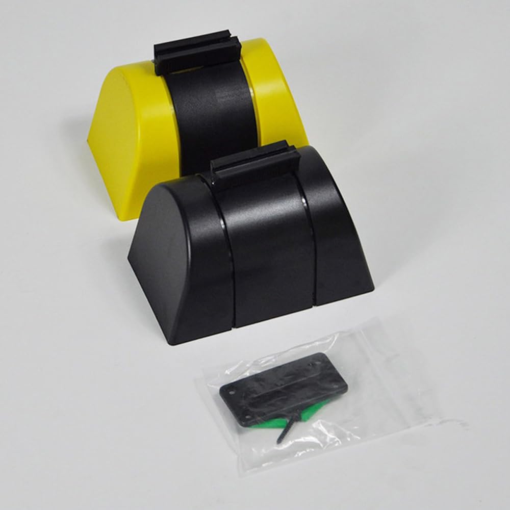POFET Cinta de Barrera para Colas retráctil magnética de 5m, Negro/Amarillo