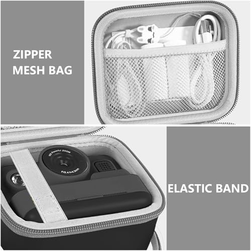 Image of Leayjeen Kids Camera Case Compatible with Dylanto /GKTZ /HiMont /CAMCLID /ESOXOFFORE Kids Instant Print Camera, for 1080P Printed Photos,Christmas Gifts and Birthday Gifts for Kids（Black）(Case Only)