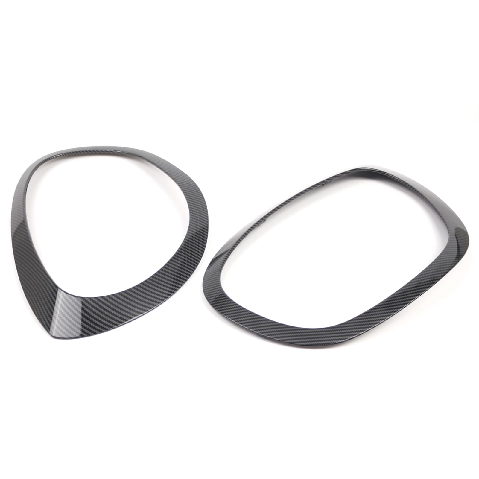 Sostituzione Faro Trim per Mini F60 F61 2017 2023 Sinistra Destra Cornice Faro Bezel Surround Cover ABS 44x28x3cm 2PC (Modello in fibra di carbonio)