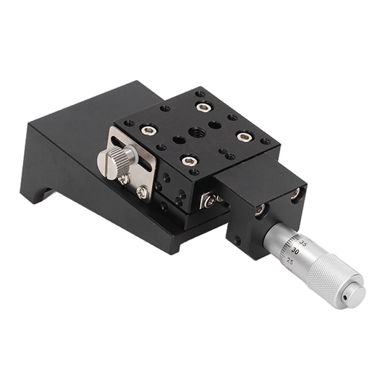 MYXJGNAIY Z Axes Linear Stage, Cross Roller Guide, Manual Micrometer Sliding Stage with Clear Scale, Durable Aluminum Alloy for Production Machinery Testing Equipment Optical E
