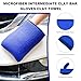 SHMZK Clay Mitt, Scratch-Free Microfiber Clay Bar Alternative Mitt Car Detailing Glove, Car Cleaning & Polishing Tool Clay Eraser Mitt for Paint Glass Wheels, Car Accessories (Blue)