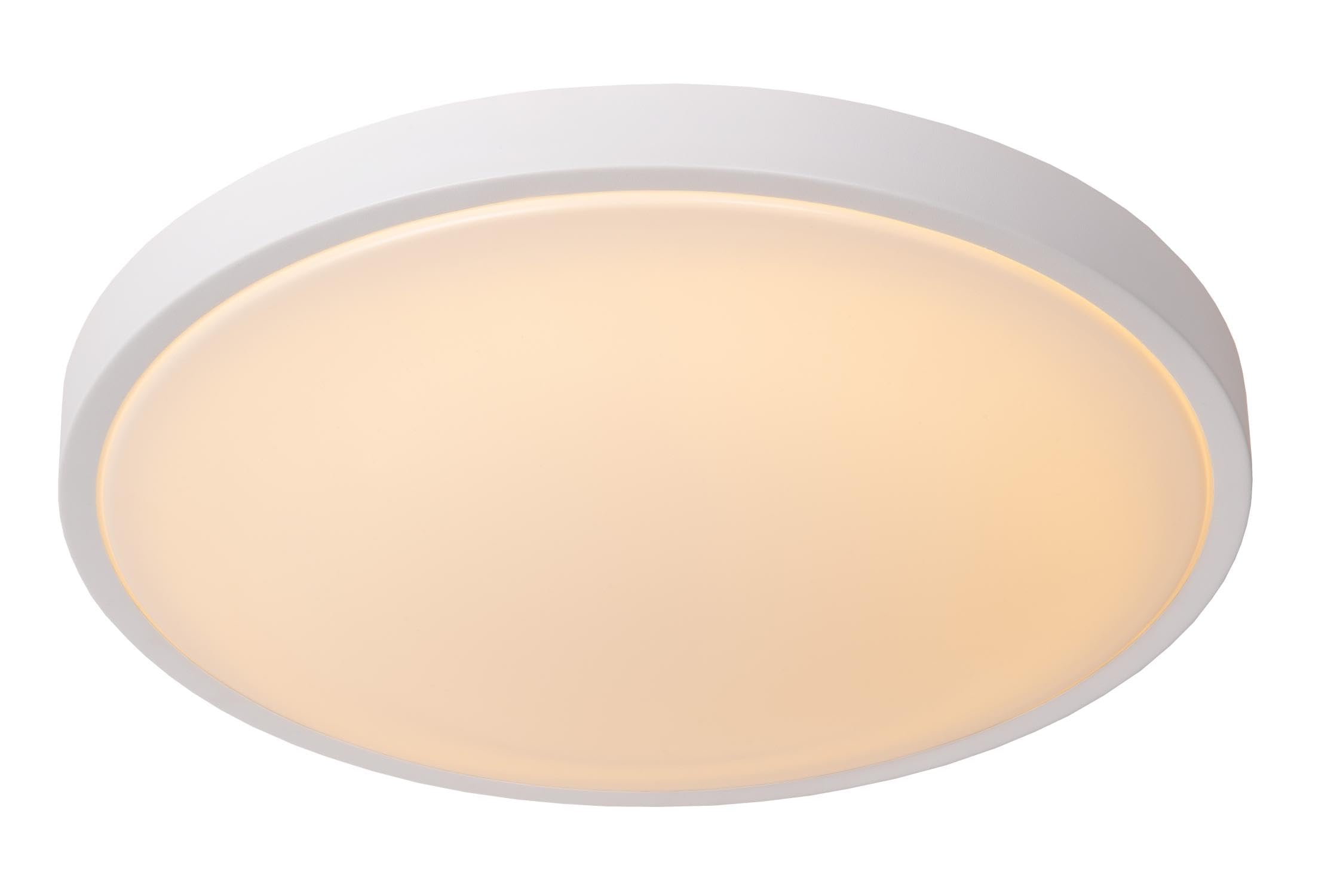 LUCIDE DASHER - Plafonnier Salle de bains - Ø 41 cm - LED - 1x24W 2700K - IP44 - Détecteur De Mouvement - Blanc