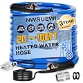 50FT Nwsuewi RV heated water Hose, lead and BPA-free,1/2 inner diameter, anti-freezing temperature drops to -45°F, a great RV accessory for campers, livestock, and agriculture (50FT)