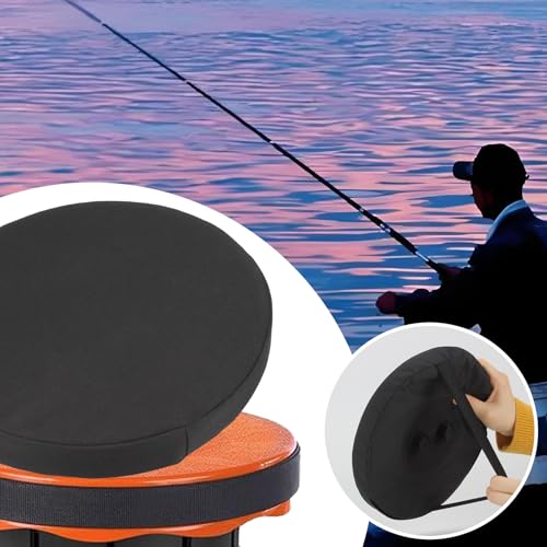 Image of Telescopic Stool Cushion with Memory Foam, Round Thickened Collapsible Stool Chair Pads, Retractable Folding Stool Cushion with Elastic Strap, Fits Round Retractable Folding Stools, 1 Pack