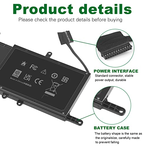 Image of 9NJM1 Battery Replacement for Dell Alienware 17 R4 R5 15 R3 R4 Alienware 15 2018 ALW17C-D1758 P31E P31E001 P31E002 P69F P69F001 P69F002, HF250 0HF250 0MG2YH 9NJMI 44T2R MG2YH 01D82 546FF HF25D 0546FF
